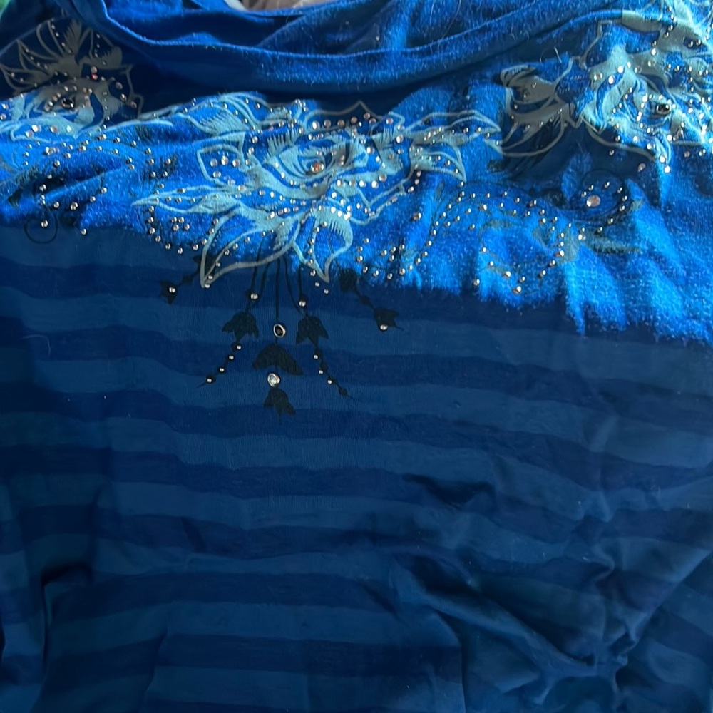 Y2K blue top